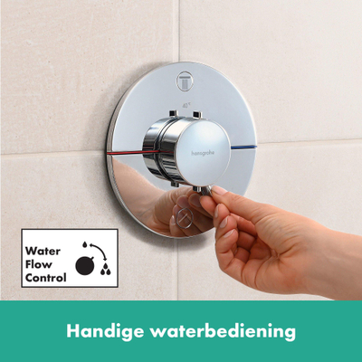 Hansgrohe Showerselect Comfort S thermostatique encastrable - 2 fonctions - combinaison de sécurité applicable bain/remplissage - chrome