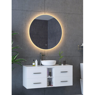 HR Badmeubelen Reflex miroir de salle de bains 60x60cm LED dimmable avec chauffage