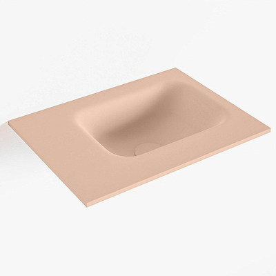 Mondiaz LEX Fontein - 40x30x0.9cm - wasbak Rechts - zonder kraangaten - voor toiletmeubel - Solid surface - Rosee