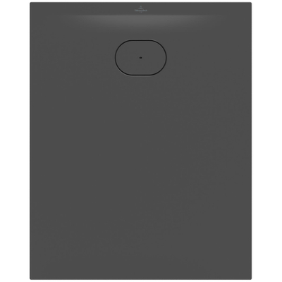 Villeroy & Boch Ecora douchebak - 100x80x3.5cm - afvoer korte zijde - anthracite (antraciet)