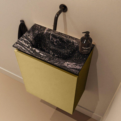 MONDIAZ TURE-DLUX 40cm toiletmeubel Oro. EDEN wastafel Lava positie midden. Zonder kraangat.