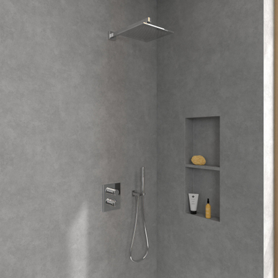 Villeroy & Boch Universal Showers regendouche - 25x25cm hoekig - hoogglans chroom