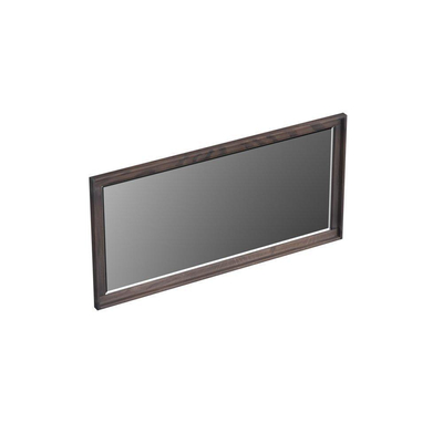 Forzalaqua Reno 2.0 miroir 100x50cm Rectangulaire sans éclairage avec cadre Chêne massif Charcoal
