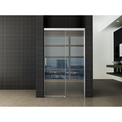 Wiesbaden Puerta Softclose 2.0 douchedeur - 900x2000 chroom profiel - 8mm glasdikte NANO - chroom