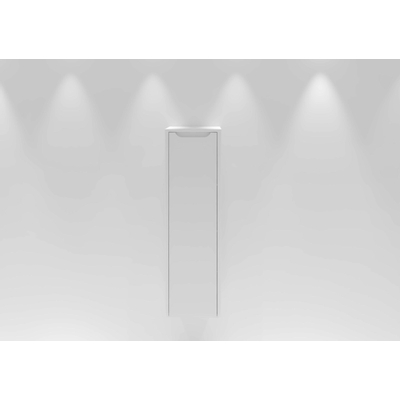 H&R badmeubelen Juice Hoge Kast - 40x35x130cm - met ronde hoeken - 1 deur - linksdraaiend - wit hoogglans