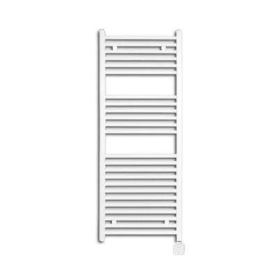 Sanicare Lumara Elektrische Radiator - 120x50cm - 750W - witte thermostaat - rechtsonder - wifi - aluminium - mat wit