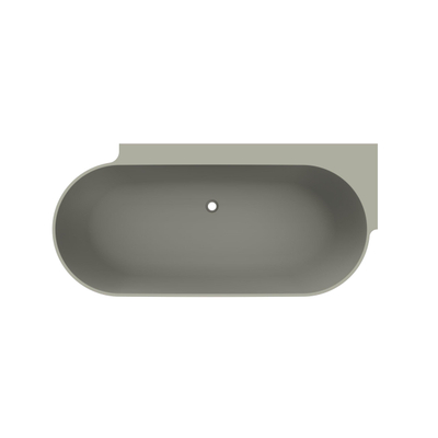 Arcqua Havana Baignoire demi-îlot - 170x80cm - droite - béton mat