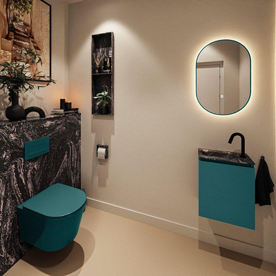 MONDIAZ TURE-DLUX Meuble toilette - 40cm - Smag - EDEN - vasque Lava - position gauche - 1 trou de robinet