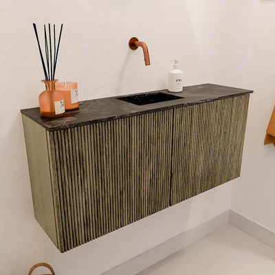 Mondiaz JOYA-DLUX 90cm toiletmeubel - kleur Dusk - Wastafel FAYE positie Midden Zonder kraangat kleur Lava.