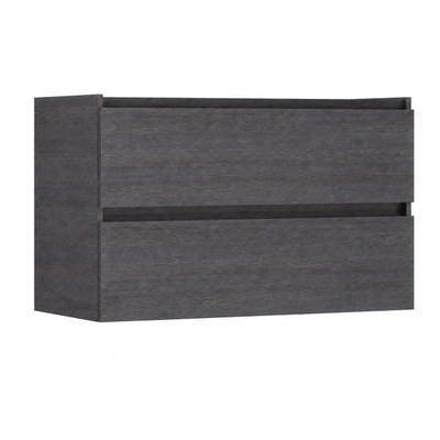 HR meubles de salle de bain Infinity meuble sous lavabo - 90x44.8x55cm - 2 tiroirs - sans poignée - wengé