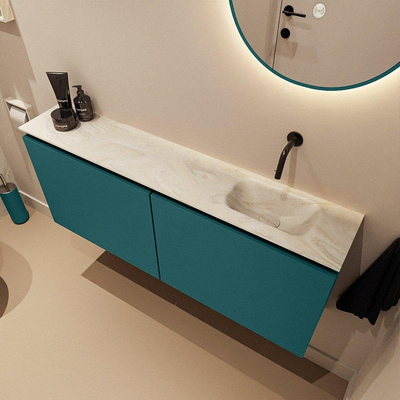 MONDIAZ TURE-DLUX meuble WC 120 cm Smag. EDEN lavabo Ostra position droite. Sans trou de robinet.