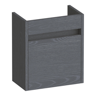 BRAUER Adore fonteinonderkast - 40x45x22cm - met 1 deur greeploos rechtsdraaiend Timber Grey