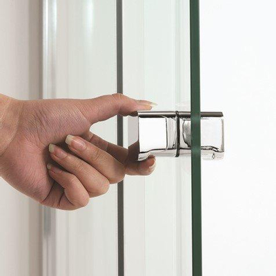 Crosswater Clear 6 schuifdeur - 150x195cm - 8mm - helder veiligheidsglas - zilver profiel