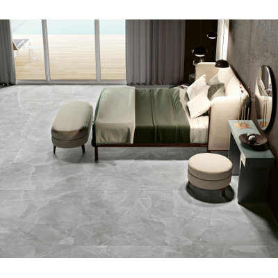 EnergieKer Onyx ek wand- en vloertegel - 80x80cm - gerectificeerd - Natuursteen look - Grey pulido gepolijst (grijs)