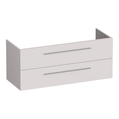 BRAUER Trust meuble sous-lavabo 120 sans poignées rapportées 2 tiroirs softclose et 2 découpes pour siphon - sable mat