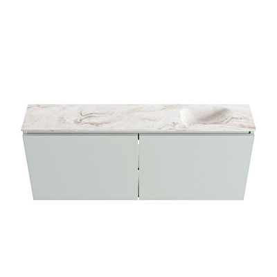 MONDIAZ TURE-DLUX 120cm toiletmeubel Greey. EDEN wastafel Frappe positie rechts. Met 1 kraangat.