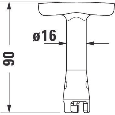 Duravit clé de service pr urinoir