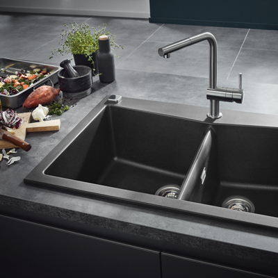Grohe Minta Keukenkraan - hoog - uittrekbare l uitloop - Brushed Supersteel (RVS)