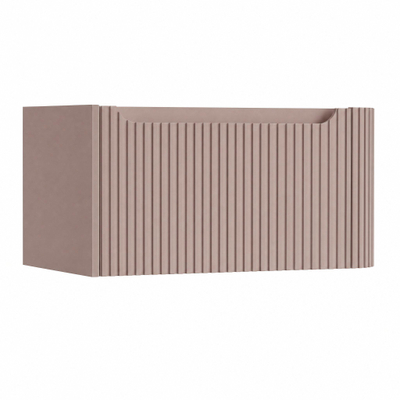 H&R Badmeubelen Juice Wastafelonderkast - 80x45x40cm - rechterhoek afgerond - 3D-front - 1 lade - geïntegreerde greep - strawberry