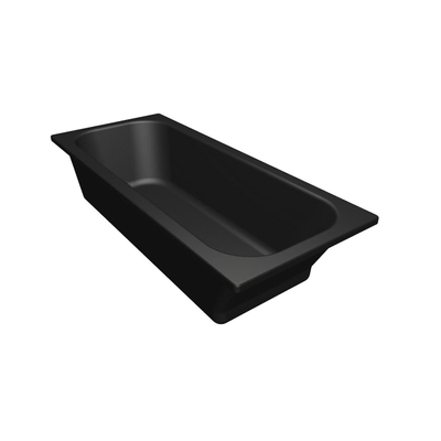 Xenz Aruba ligbad - 190x80cm - met overloop - zonder afvoer - Acryl Ebony mat