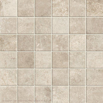 Terravito Sigillo mozaïektegel - 29.6x29.6cm - 8mm - gerectificeerd - Betonlook - Wit