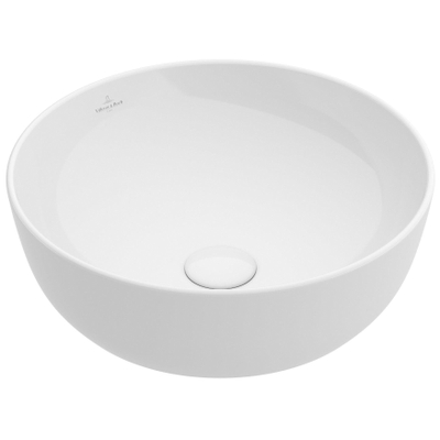 Villeroy & Boch Artis opzetwastafel - 43x43cm - zonder kraangat - zonder overloop CeramicPlus - White Alpine (glans wit)