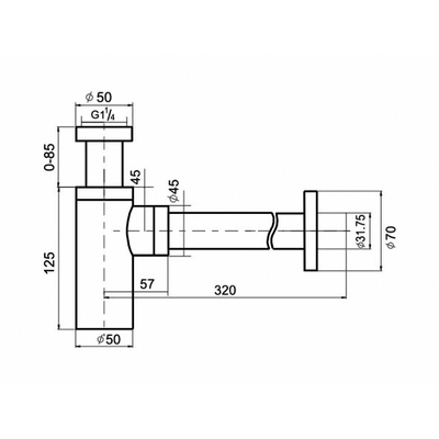 Xenz siphon rond INOX