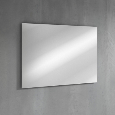 Saniclass Prime Essential Meuble de salle de bain - 120x55x46cm - 2 vasques rectangulaires blanc - 2 trous de robinet - 4 tiroirs - miroir rectangulaire - noyer (hout)