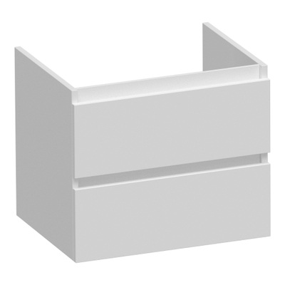BRAUER Joy meuble sous-lavabo 60 2 tiroirs softclose - sans poignées - 1 découpe pour siphon - blanc mat