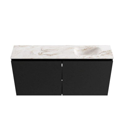 MONDIAZ TURE-DLUX 100cm toiletmeubel Urban. EDEN wastafel Frappe positie rechts. Met 1 kraangat.