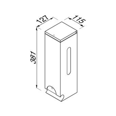 Geesa Public Area closetroldispenser v. 3 rollen RVS geborsteld TWEEDEKANS