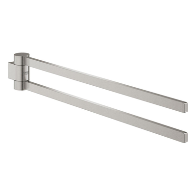 GROHE Selection porte-serviettes 2-voies 40cm pivotant super acier