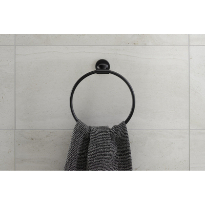 Duravit Starck T Handdoekring - diameter 21cm - mat zwart