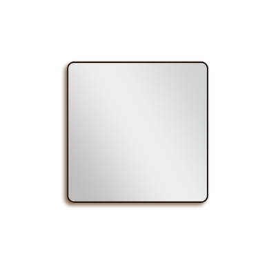 Saniclass Retro Line 2.0 Square Miroir carré 100x100cm arrondi cadre noir mat