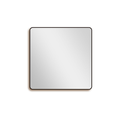 Saniclass Retro Line miroir – carré – 100 x 100 cm – Noir mat