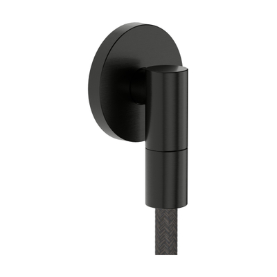 hansgrohe FixFit Fine S Muuraansluitbocht - zonder terugslagklep - Brushed Black Chrome