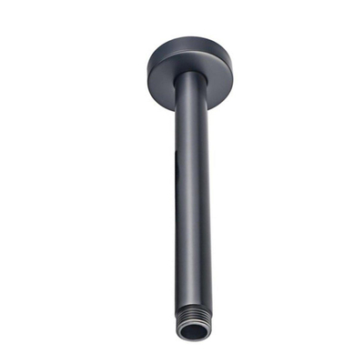 Fortifura Calvi Inbouw Regendoucheset - thermostatisch - plafondarm - 25cm hoofddouche - staaf handdouche - metalen doucheslang - geborsteld Gunmetal PVD