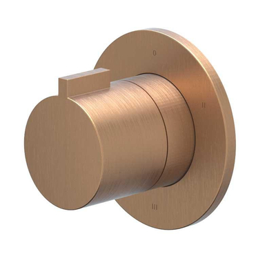 IVY Pact Ensemble de finition - 3 voies - inverseur d'arrêt - symmetry - rosace ronde - Cuivre brossé mat PVD