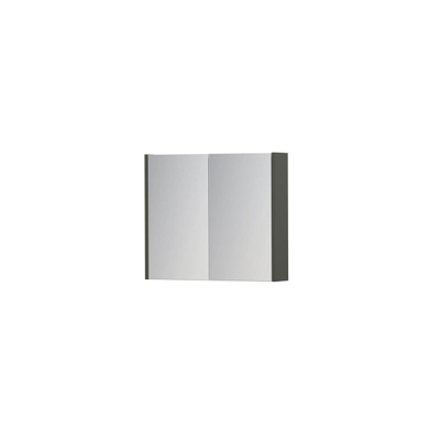 INK SPK1 spiegelkast – 70x60x14 cm – 2 deuren, dubbelzijdige spiegeldeuren – Mat beton groen