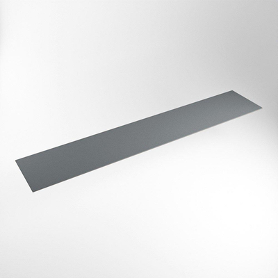 Mondiaz TOP 23 Plan sous vasque - 220x23.5x0.9cm - compatible comme plan de meuble - solid surface - Plata