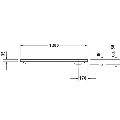 Duravit D Code douchebak 120x70x8.5cm acryl rechthoekig wit