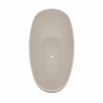 FugaFlow Eccelente Calma baignoire autoportante - 180x80 cm - solid surface - beige mat