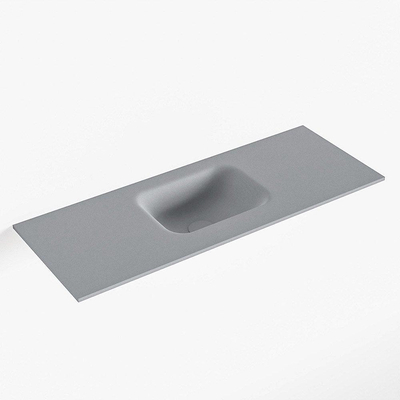 Mondiaz LEX Lave-main - 80x30x0.9cm - lavabo au centre - sans trou de robinet - Solid Surface - pour meuble lave mains - Plata