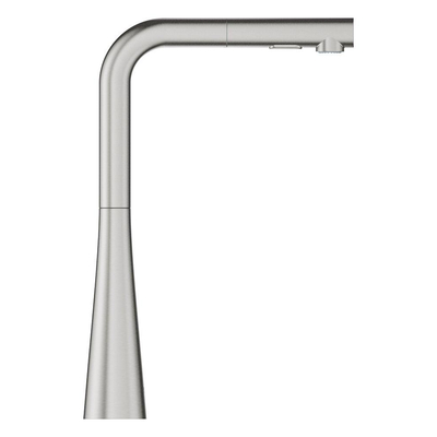 GROHE Zedra Mitigeur de cuisine - bec en L - SuperSteel brossé
