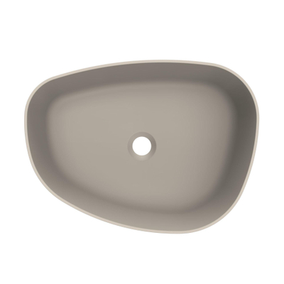 Arcqua Rocker vasque à poser - organique droite - 50x37cm - argile mate