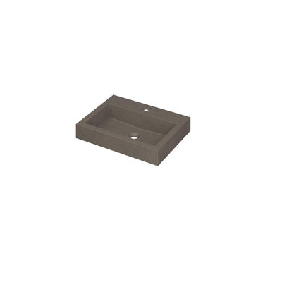 INK Momento lavabo - 60x45x9cm - 1 bassin - 1 trou de robinet - béton Quartz