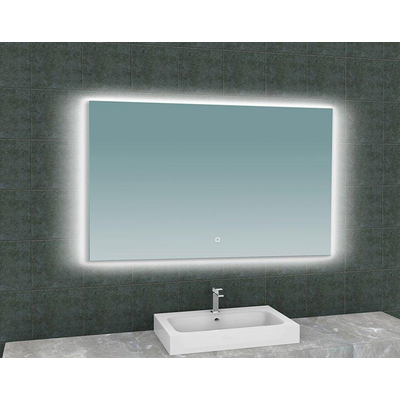 Wiesbaden Soul Spiegel rechthoek - met LED dimbaar en spiegelverwarming - 120x80cm