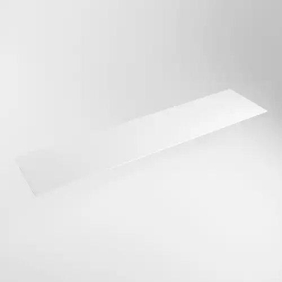 MONDIAZ TOP 46 Talc Plateau en solid surface / panneau supérieur 200cm Épaisseur du plateau 0.9cm Plateau adapté pour plaque de recouvrement | vasque