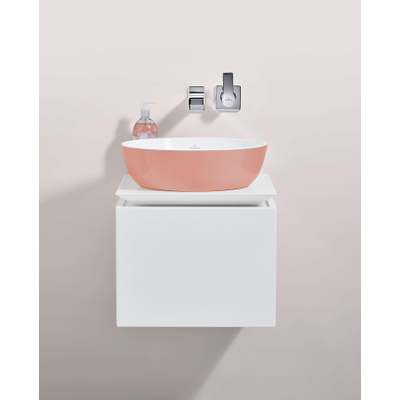 Villeroy & Boch Artis opzetwastafel - 43x43cm - zonder kraangat - zonder overloop CeramicPlus - Powder (glans roze)