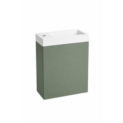 Nemo Durma Fonteinkastset - 40x20x50cm - 1 deur - links - 1 kraangat - links - Sage green